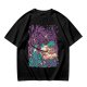 Olive T-Shirt With Anime Swordsman Graphic Print