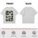 Olive Green T-Shirt With Playful Black Cats In Kitchenware Print