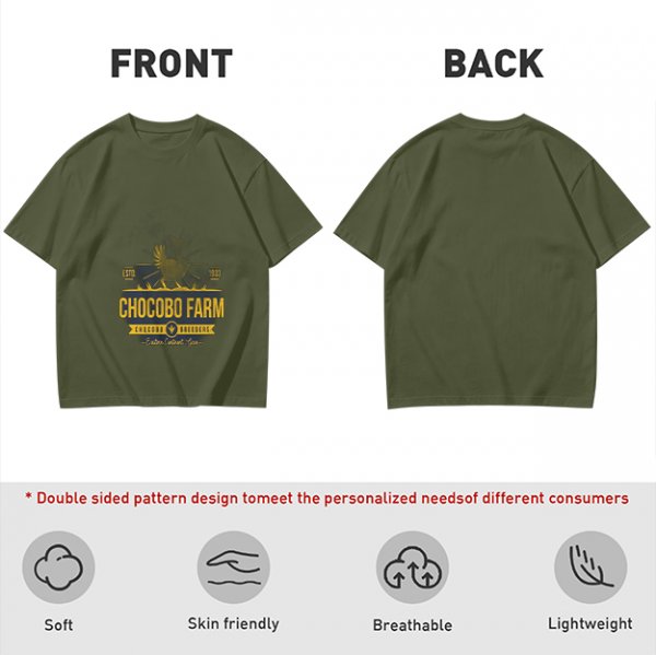 Olive Chocobo Farm Graphic T-Shirt for Fans