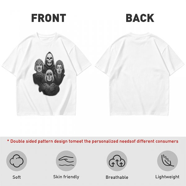 Olive Graphic T-Shirt with Fantasy Character Portraits