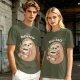 Olive green sloth t-shirt with 'Busy Doing' coffee graphic
