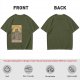 Olive T-Shirt With Raccoon Trash Tarot Card Graphic