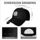 Black Baseball Cap with Cute Cartoon Juice Box Character Print