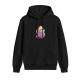 Black hoodie with Howl's Moving Castle Calcifer and moving castle graphic