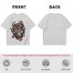 Olive Graphic Tee With Surreal Fantasy Creature Art Print