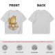 Olive T-Shirt With Cat Sitting On Pizza Pentagram Artwork