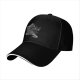 Black Baseball Cap with Black Cat and Wizard Hat Graphic
