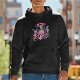 Black hoodie with 'The Freak' graphic print design