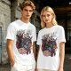 Olive graphic t-shirt featuring Headless Horseman 'Heads Will Roll World Tour' print