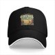 Black Baseball Cap With Coffee And Mountain Sunrise Graphic