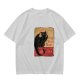 Olive t-shirt with vintage black dragon print design