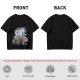 Olive T-Shirt with One Piece Straw Hat Pirates Crew and Ship Print