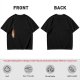 Olive Green T-Shirt With Pixel Art Skull Sword And Fire Print