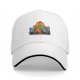 Black Baseball Cap With Cartoon Dog Family Dining Print