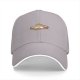 Black Baseball Cap with Toast Egg and Bacon Breakfast Print