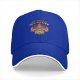 Black baseball cap with 'In Pizza We Crust' graphic print
