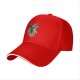 Black Baseball Cap With Fantasy Dark Warrior Graphic Print