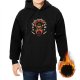 Dungeons and Dragons themed hoodie with roll high or die graphic