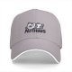 Black baseball cap with cute lying panda and 'NOTHING' print