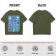 Olive green t-shirt with The Barky Bunch cartoon dog graphic