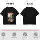 Olive T-shirt with cartoon T-Rex holding small dinosaurs and RAWR text