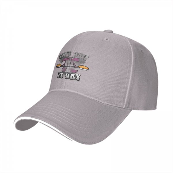 Don't Skip Pi Day Black Baseball Cap With Fun Math Pie Art