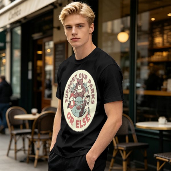 Support Our Parks Or Else Wildlife Graphic T-Shirt