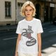 Olive graphic tee with raccoon driving car and 'Way to make bad decisions' text