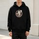 Black Hoodie With Ghost Disapproval Boo Graphic Print