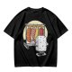 Olive T-Shirt With Funny Sushi Laundry Rack Graphic