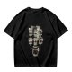 Olive Green T-Shirt With Cute Cartoon Coffee Cups Graphic