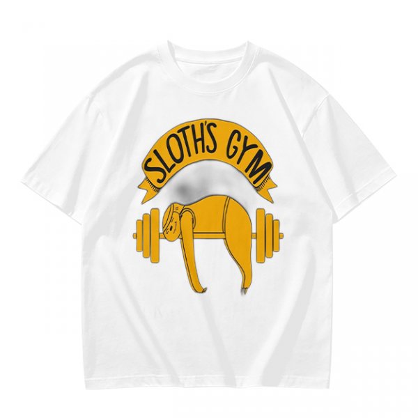 Sloth's Gym T-Shirt with Funny Lifting Sloth Graphic