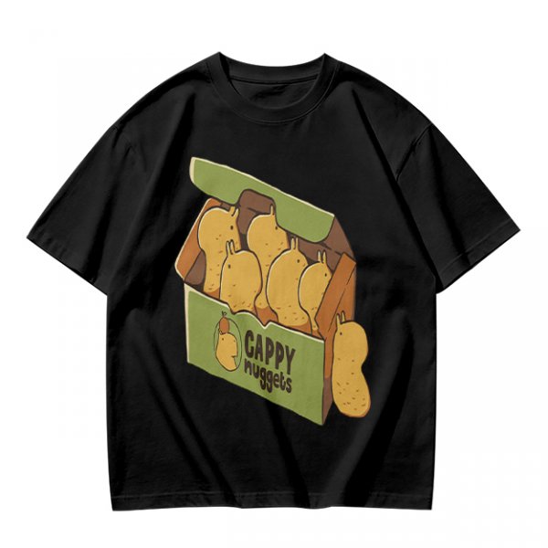 Olive T-Shirt With Cappy Nuggets Cartoon Print