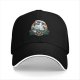 Black Baseball Cap With Sailor Cat Nautical Tattoo Art Print