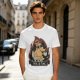 Olive T-Shirt Featuring the 'This Is Fine' Dog in Flames Holding Coffee