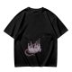 Olive Green T-Shirt With Upside Down Rat Graphic Print