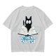 Olive T-Shirt with Black Cat Reading Book 'Just One More Chapter' Print