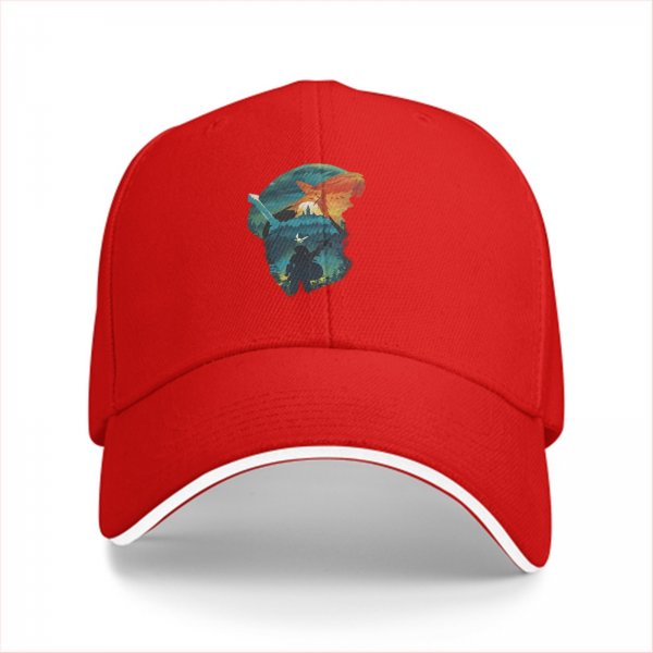 Black Baseball Cap With Fantasy Warrior Art Print