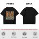 Olive Green T-Shirt With Three Panel Cartoon Monkey Head Print