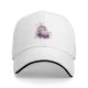 Black baseball cap with anxious unicorn and magical text design