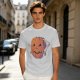 Olive Halloween T-Shirt with Skeleton Arm Jack-o'-Lantern Graphic