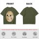 Olive T-Shirt With Cute Pluto Potato Character Graphic