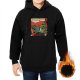 Black hoodie with Thor and Hulk comic book style graphic