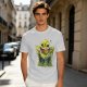 Olive T-Shirt With Playful Green Slime Monster Graphic