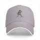 Black Baseball Cap With Dinosaur Musician Graphic Print