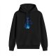 Black Hoodie With Blue Mystical Character Graphic Print