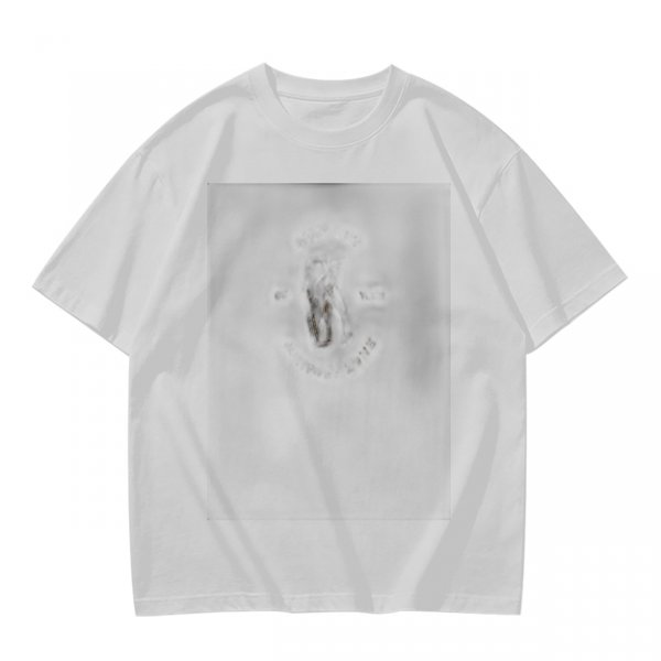 Oversized Olive Green Crewneck T-Shirt with Subtle Chest Graphic
