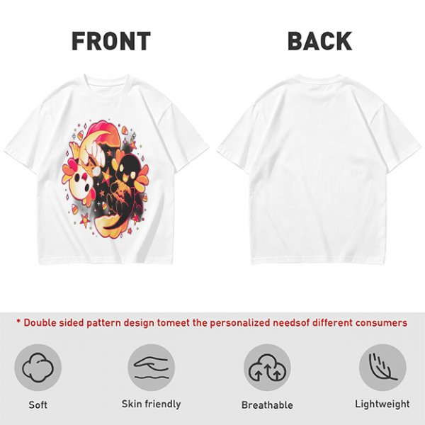 Olive T-Shirt with Halloween Axolotl Candy Corn Art