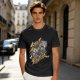 Olive Street Fighter Graphic T-Shirt with Fighting Character Art