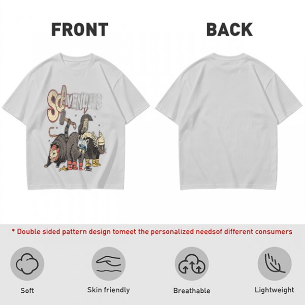 Olive Green T-Shirt With Superhero Animal Squad Graphic Print